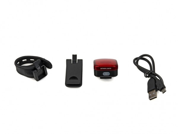 AUTHOR Zadné svetlo A-SQUARE USB CobLed 40 lm