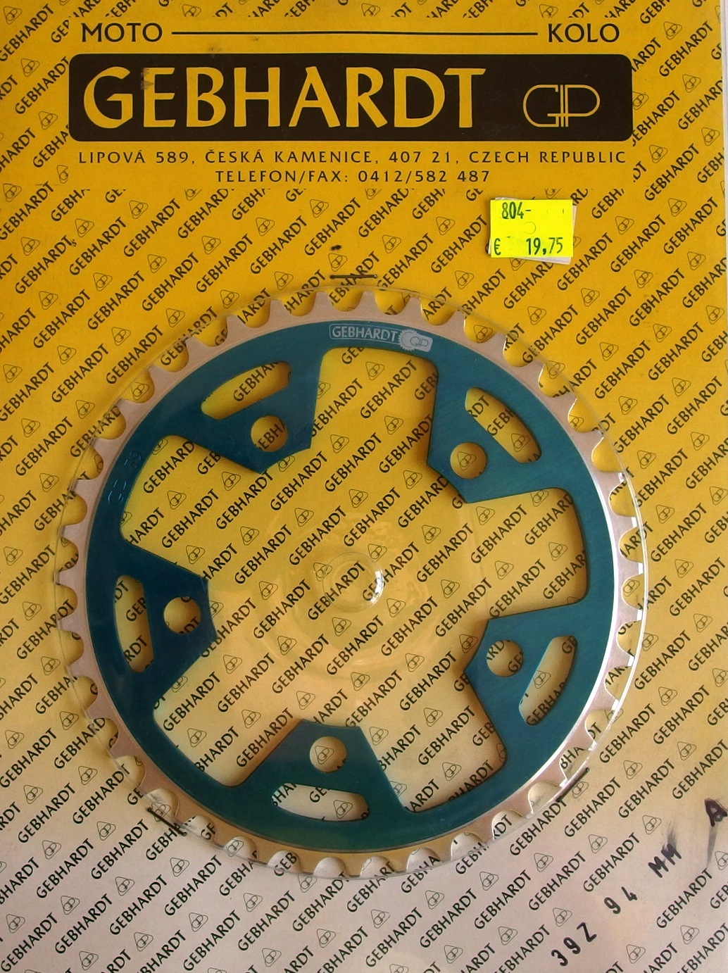 GEBHARDT Prevodník 39z, 94 mm