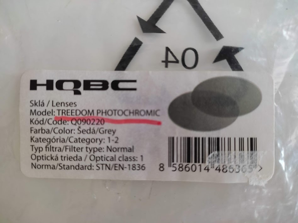 HQBC Treedom náhradné sklá  photochromic