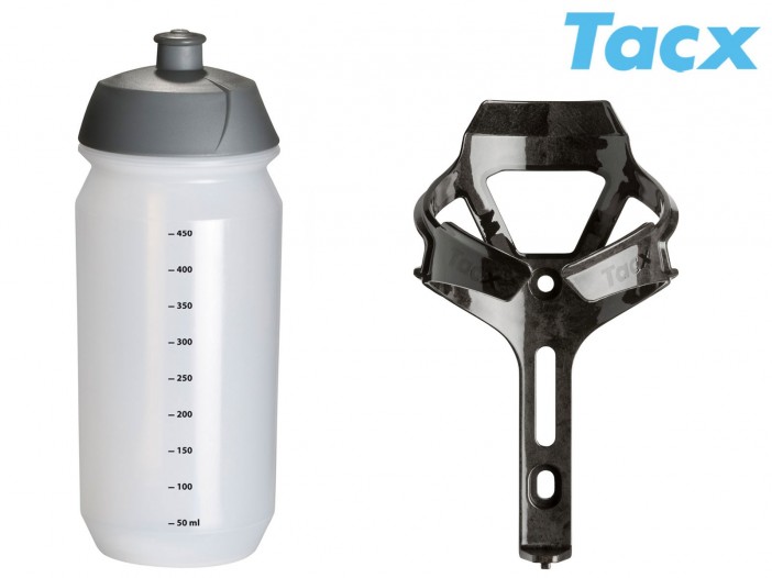 TACX Košík CIRO karbón + fľaša SHIVA 0,5 l